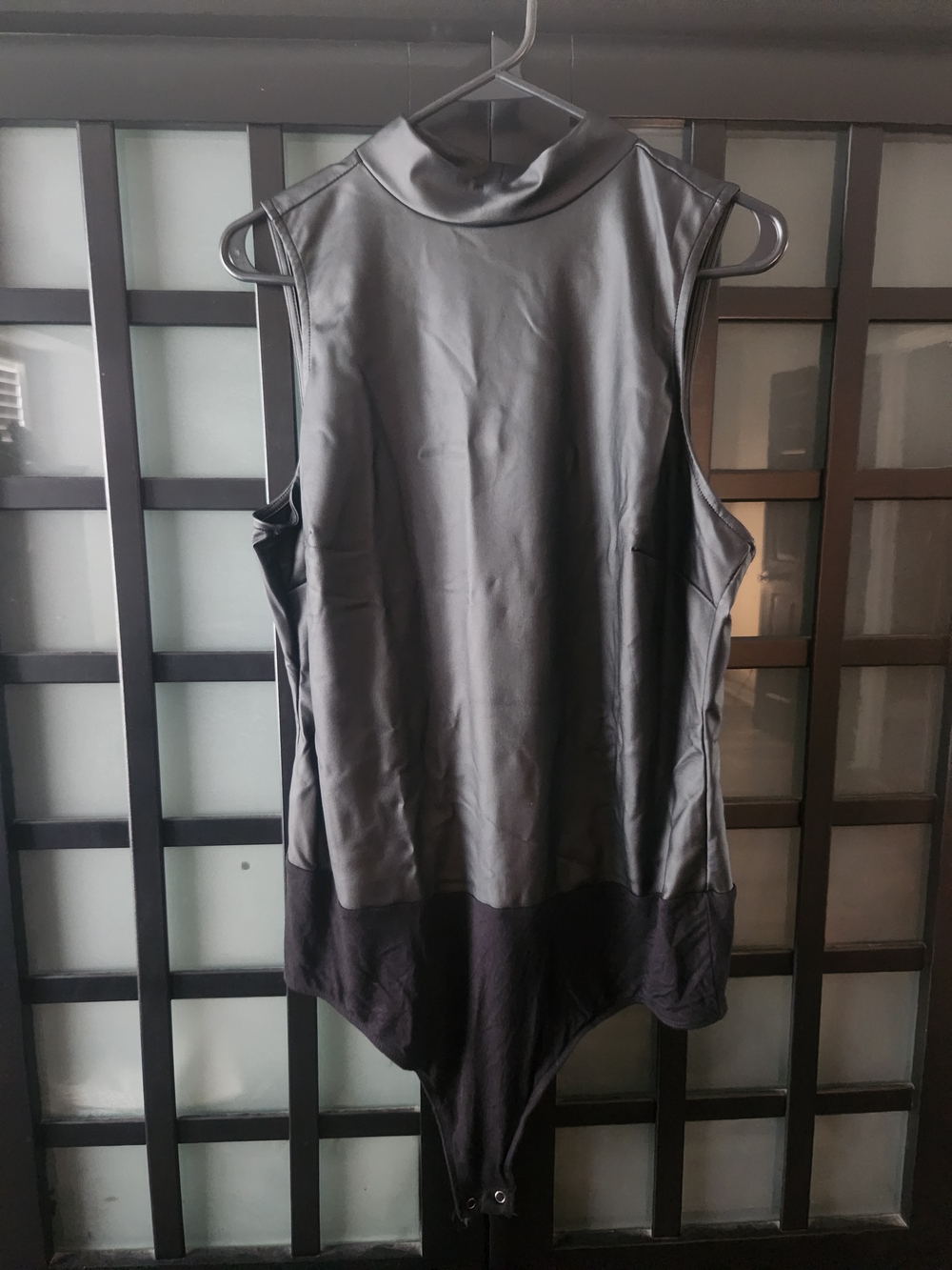 torrid Black Faux Leather High-Neck Bodysuit